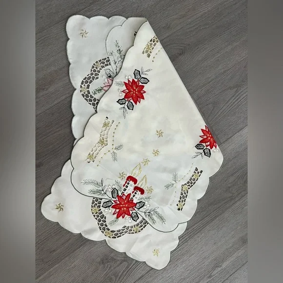 Festive Embroidered Table Runner - Picture 3 of 5